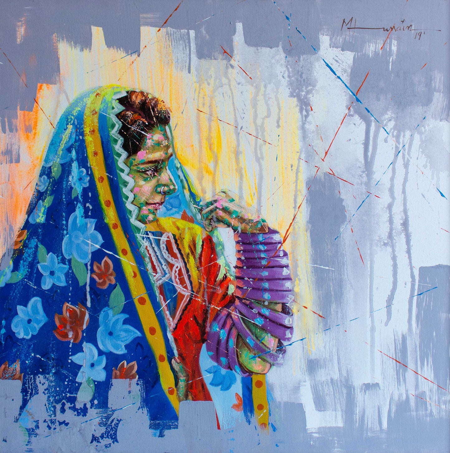 waiting for someone | Hussain Chandio | 36 x 36 inches