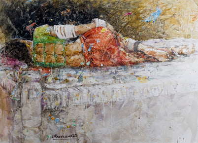 Sleeping women series | Moazzam Ali | 21 x 30 inches