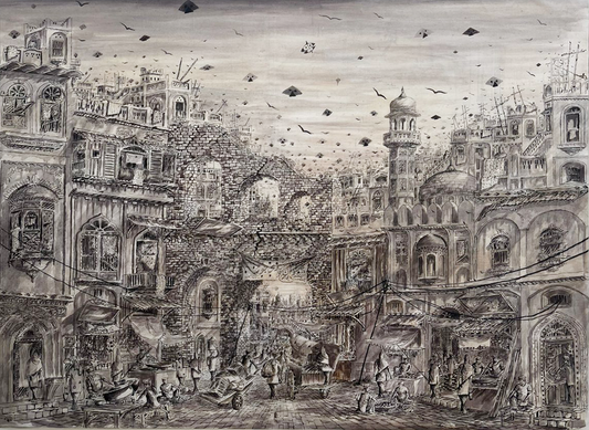Old Anar Kali Bazar 3 | Ghazanfar Iqbal | 36 x 48 inches