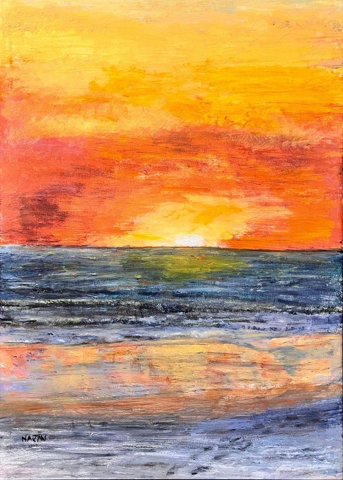 Sunset-1 | Najmi Hasan | 30 x 48 inches