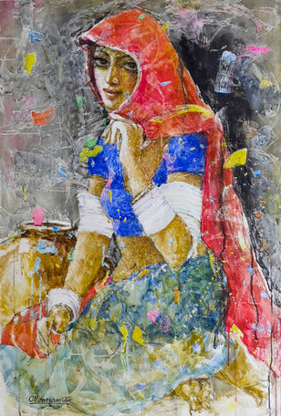 Aesthetics & the Indus Woman series | Moazzam Ali | 42 x 30 inches