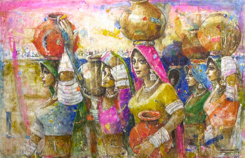 Rural Symphony series | Moazzam Ali | 48 x 75 inches