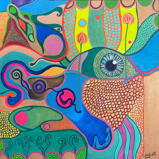 The One Who Sees Everything | Amira Farooq | 36 x 36 inches