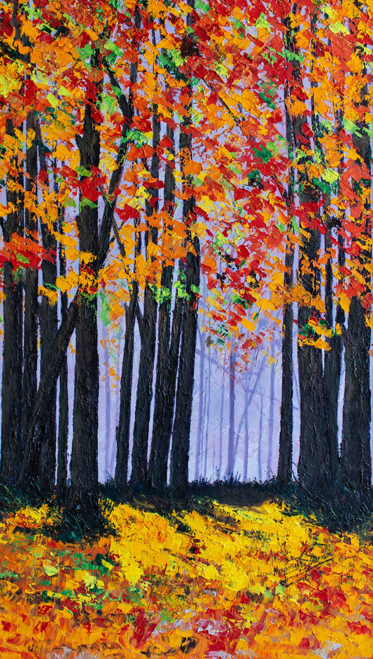 Autumn In Foggy Path 2 | Muhammad Shafique | 18 x 30 inches