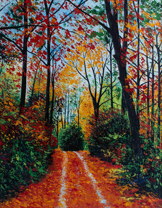 Colorful Autumn Path 2 | Muhammad Shafique | 24 x 30 inches