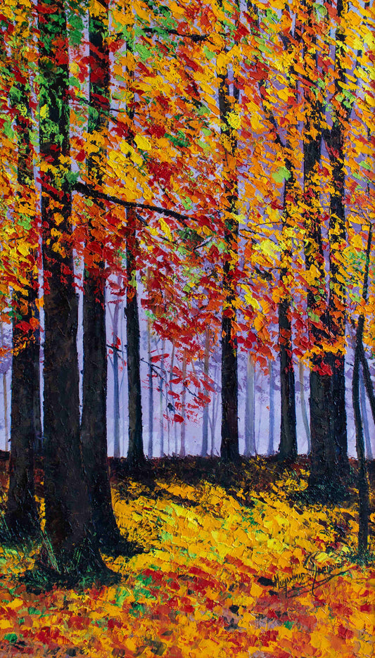 Autumn In Foggy Path 1 | Muhammad Shafique | 18 x 30 inches