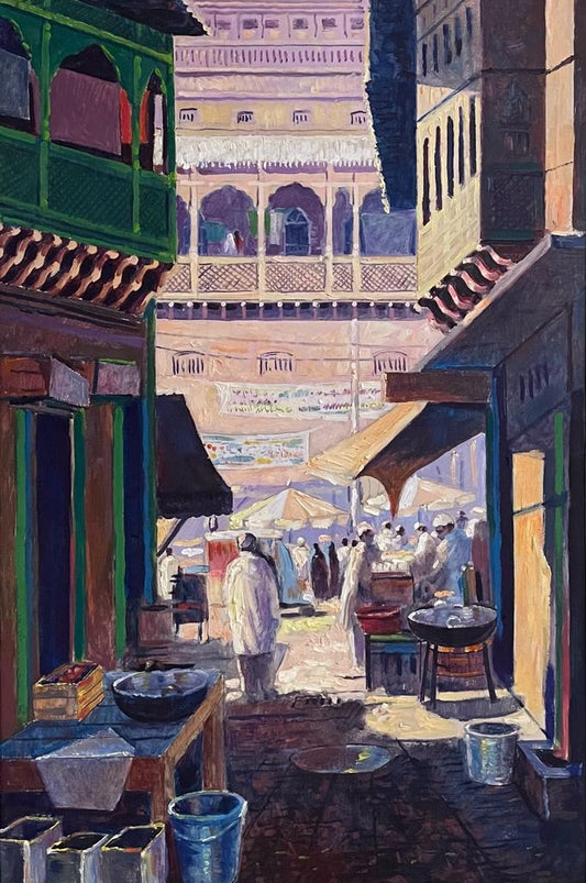 Old Anarkali Bazar | Ghulam Mustafa | 24 x 36 inches