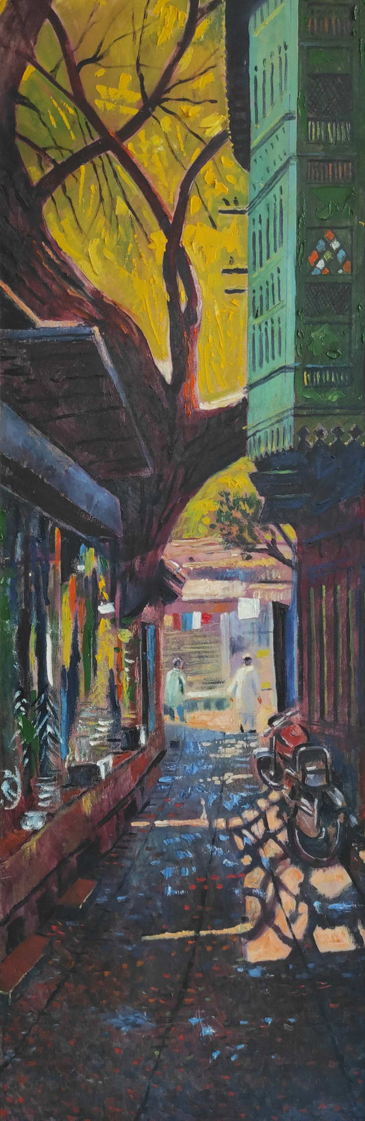 Walled City Bazaar 1 | Ghulam Mustafa | 24 x 72 inches