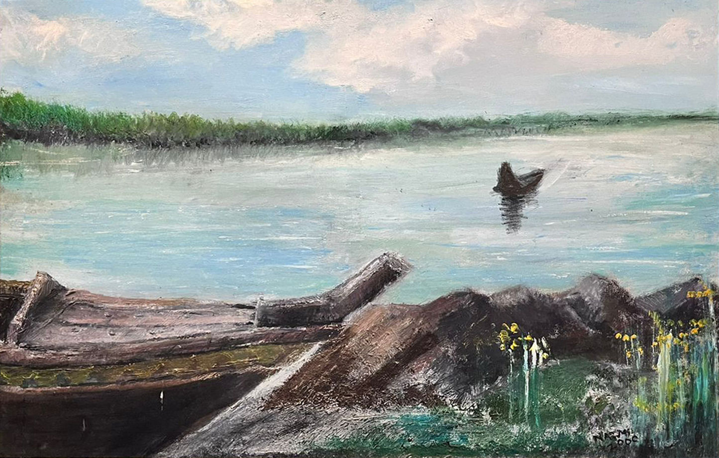 Boat & Mangrove | Najmi Hasan | 24 x 36 inches