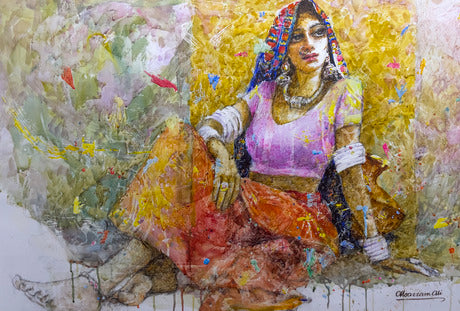 Aesthetics & the indus Women series | Moazzam Ali | 30 x 42 inches