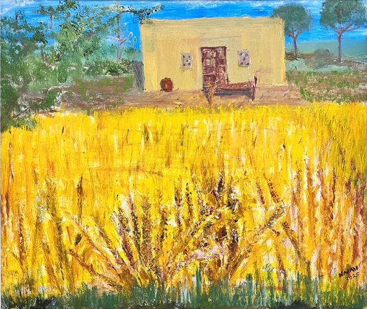 Wheat Farm | Najmi Hasan | 30 x 36 inches