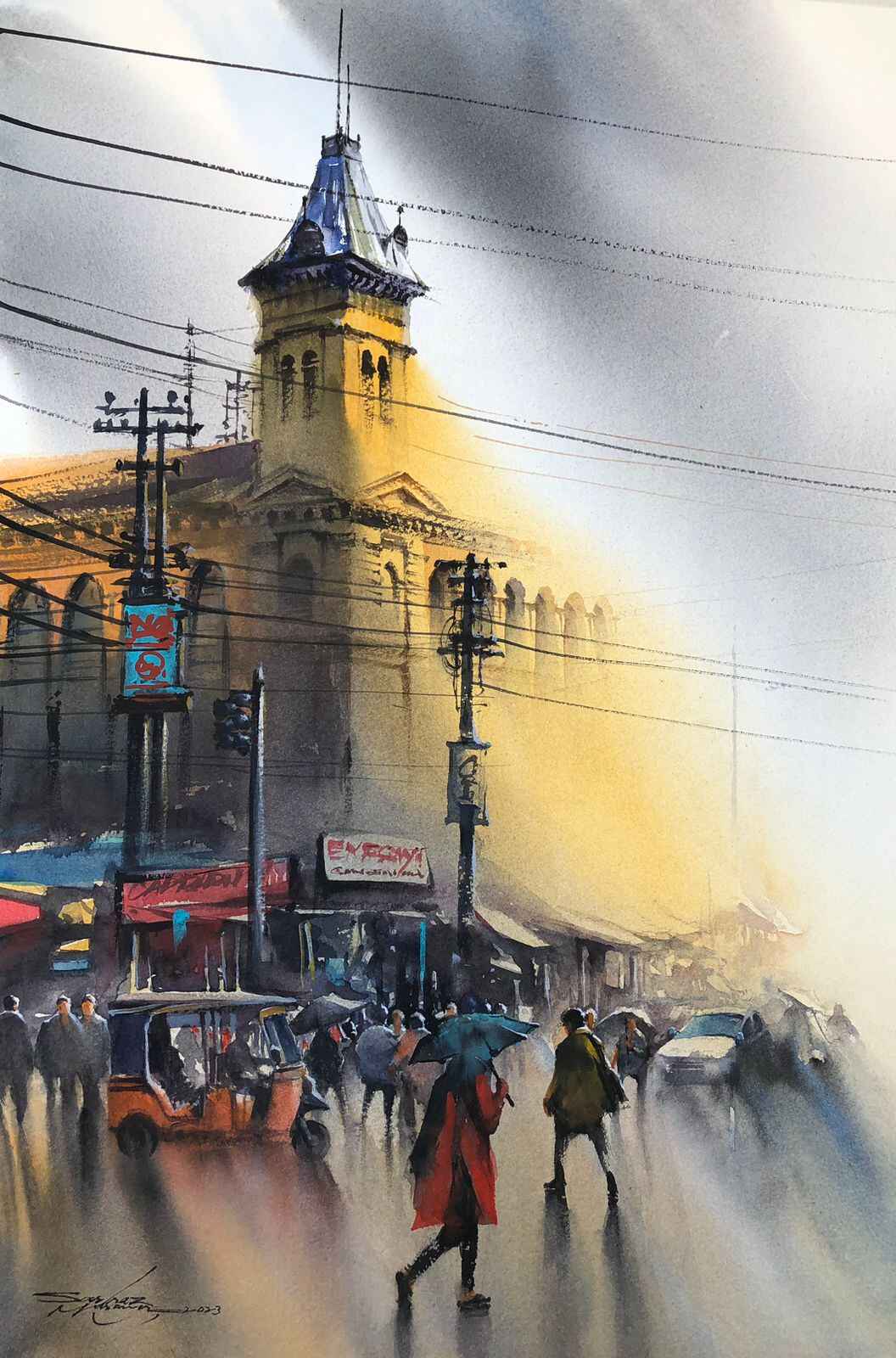 Karachi Cityscape | Sarfraz Musawir | 15 x 22 inches