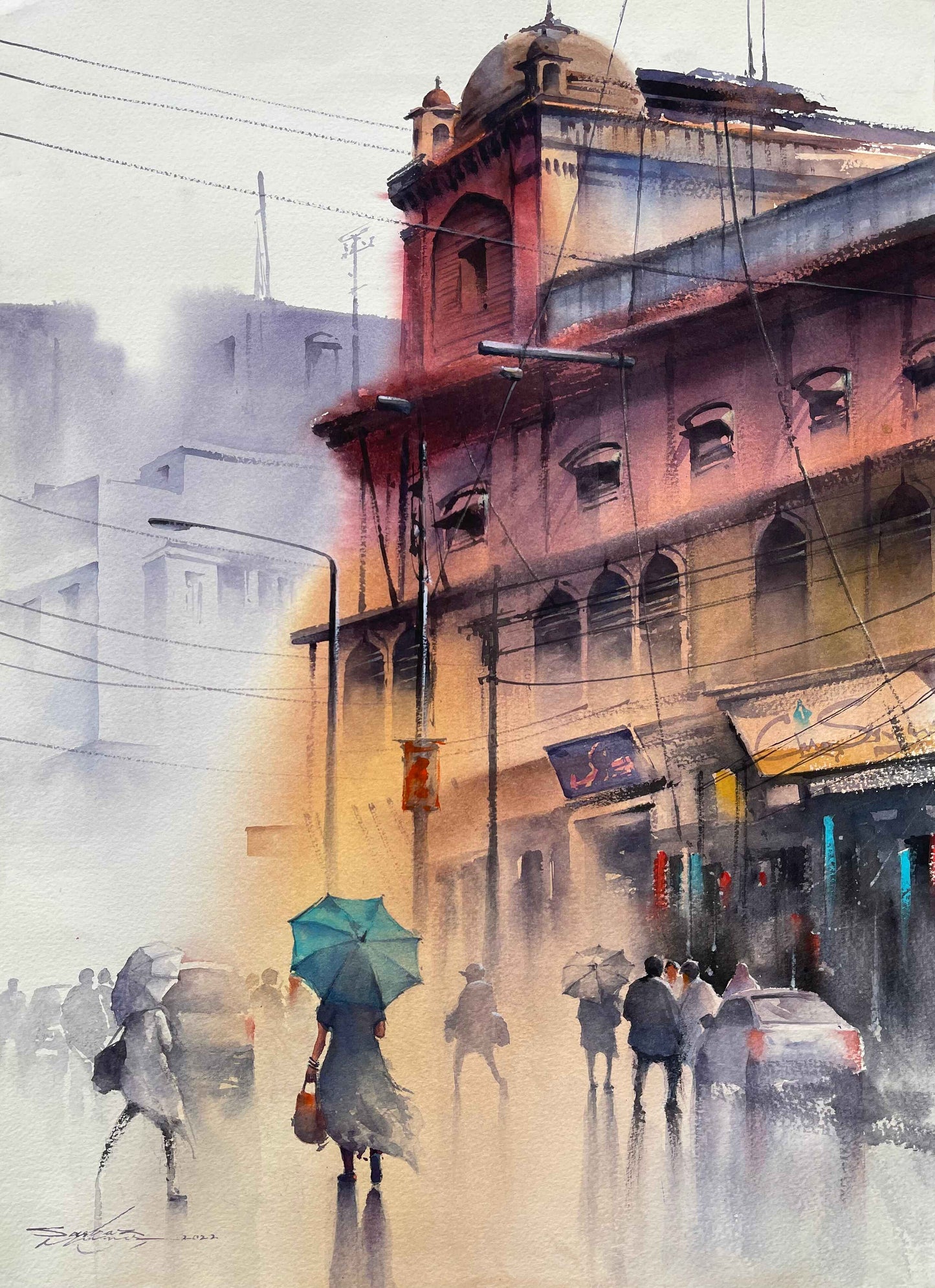 Lahore Old Building | Sarfraz Musawir | 18 x 24 inches